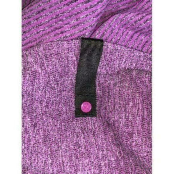 Lululemon Vinyasa Scarf Mini Check Pique Ultra Violet Heathered Black New - Picture 3 of 3